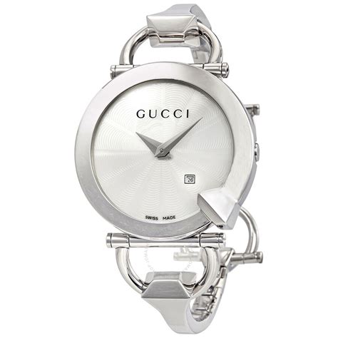 gucci silver watch ladies.